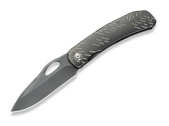 Briceag Inmate 20CV Ti Polished Gray Satin Raindrops WE Knife- EDC, Robust