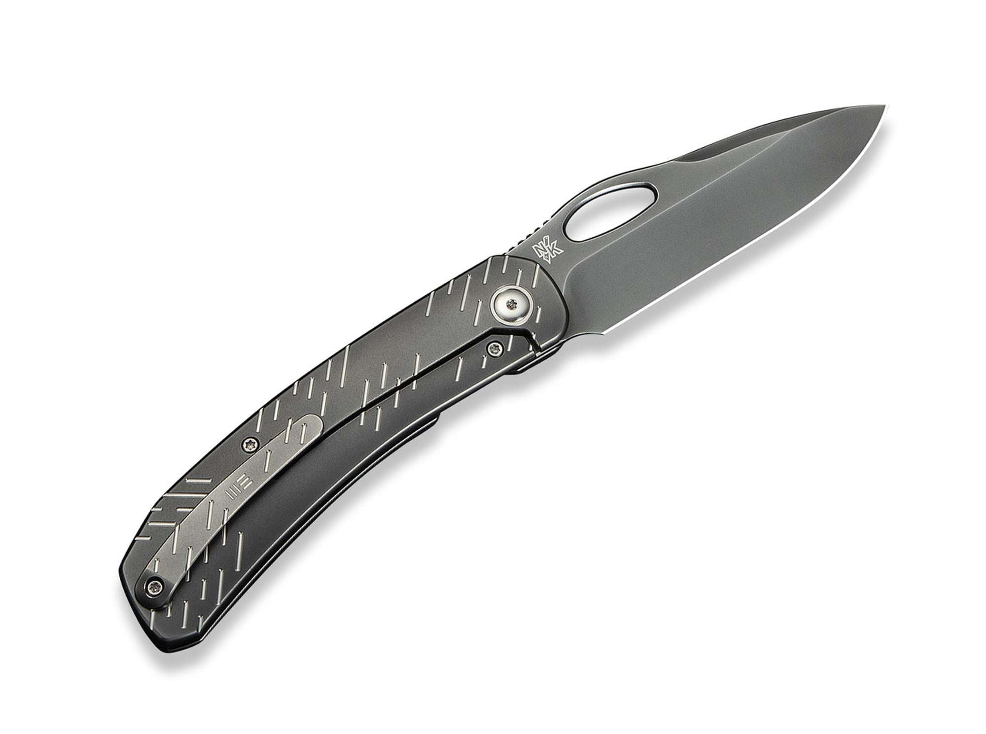 Briceag Inmate 20CV Ti Polished Gray Satin Raindrops WE Knife- EDC, Robust