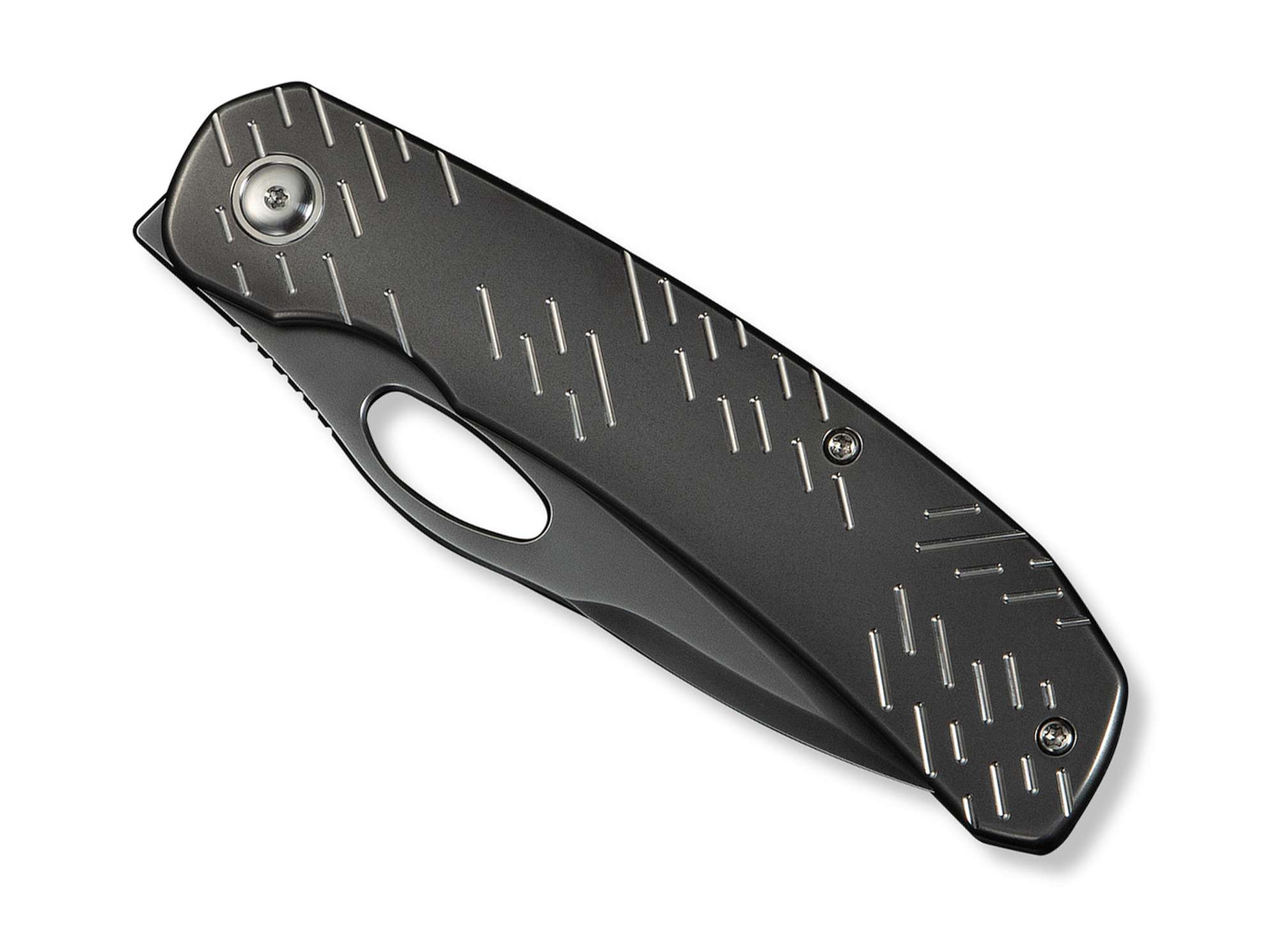 Briceag Inmate 20CV Ti Polished Gray Satin Raindrops WE Knife- EDC, Robust