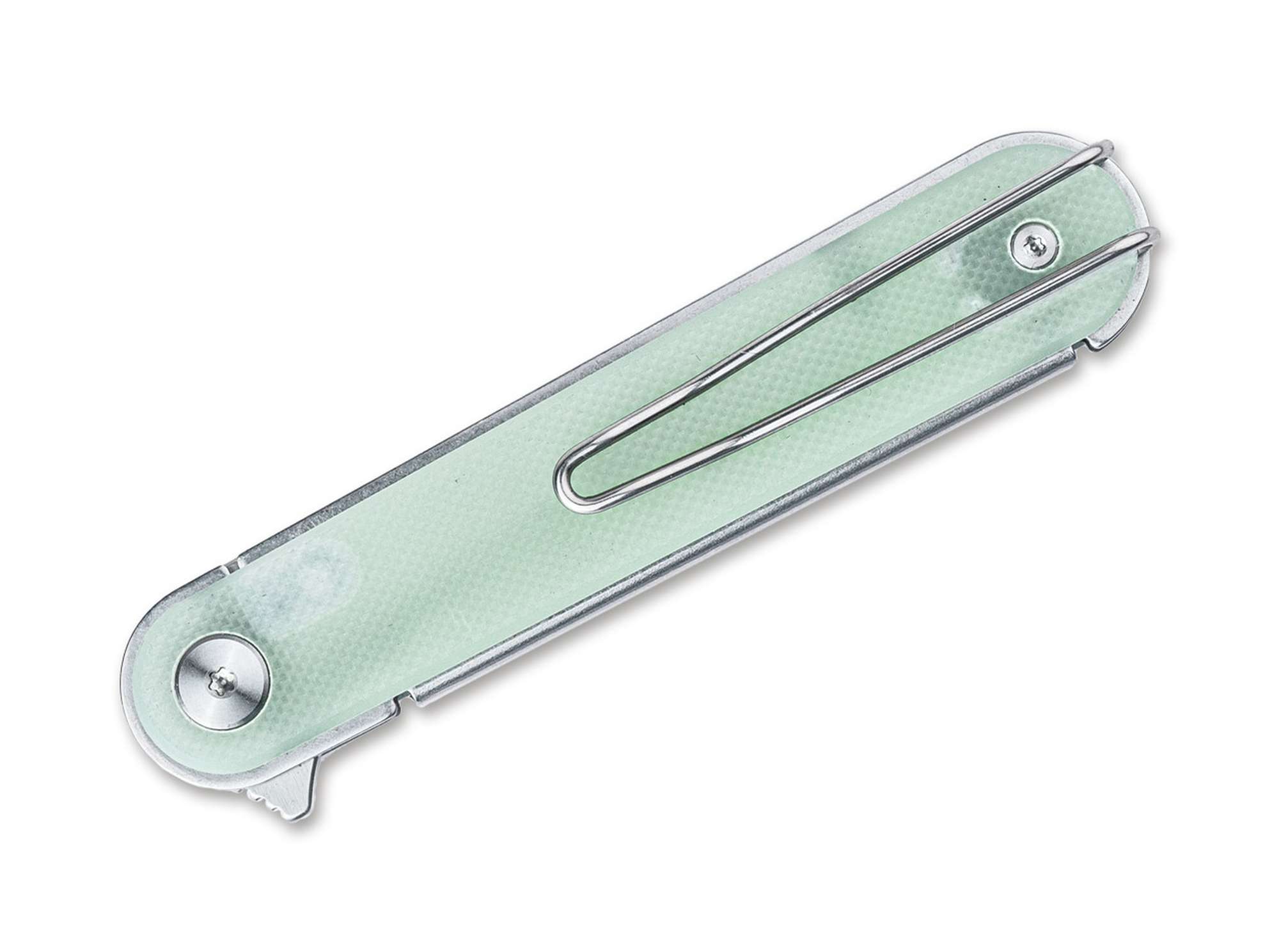 Briceag Iris Flipper G10 Natural Real Steel- Ultra-usor, Lama Drop-point