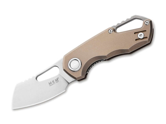 Briceag Isonzo M390 Cleaver Titanium Bronze MKM- Lama Cleaver M390, Maner Titan