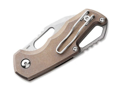 Briceag Isonzo M390 Clippoint Titanium Bronze MKM- Lama M390, Maner Titan