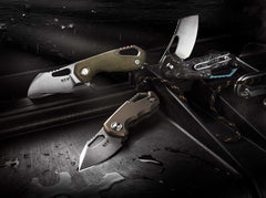 Briceag Isonzo M390 Clippoint Titanium Bronze MKM- Lama M390, Maner Titan
