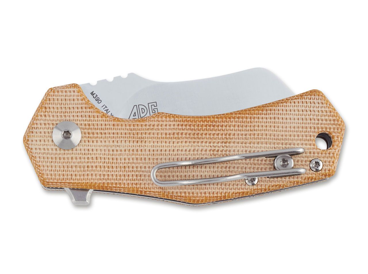 Briceag Italico Micarta Fox Knives- Lama M390, Maner Micarta Natural