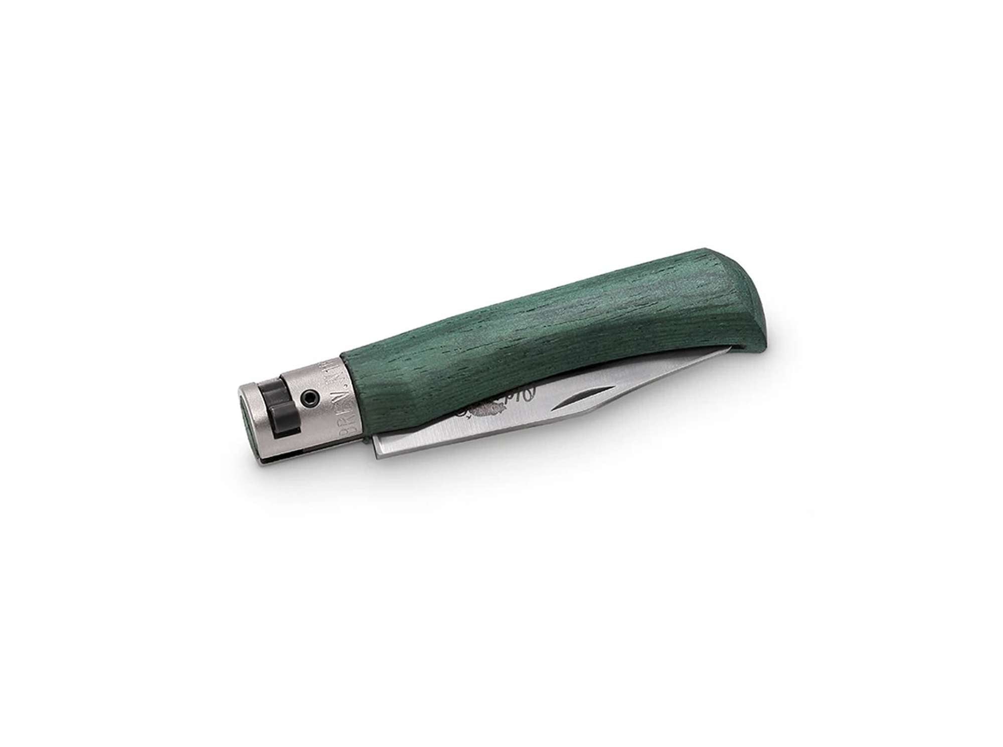 Briceag Junior S Green Old Bear- Lama cu varf rotunjit, Maner verde
