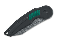 Briceag Jupiter Titanium Malachite Damascus Fox Knives- Radius Lock, Maner Titan