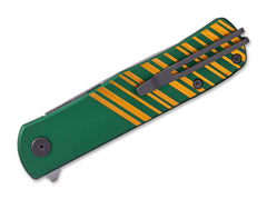 Briceag Karly Aluminum Green & Gold Real Steel- Lama VG-10, Maner Aluminiu