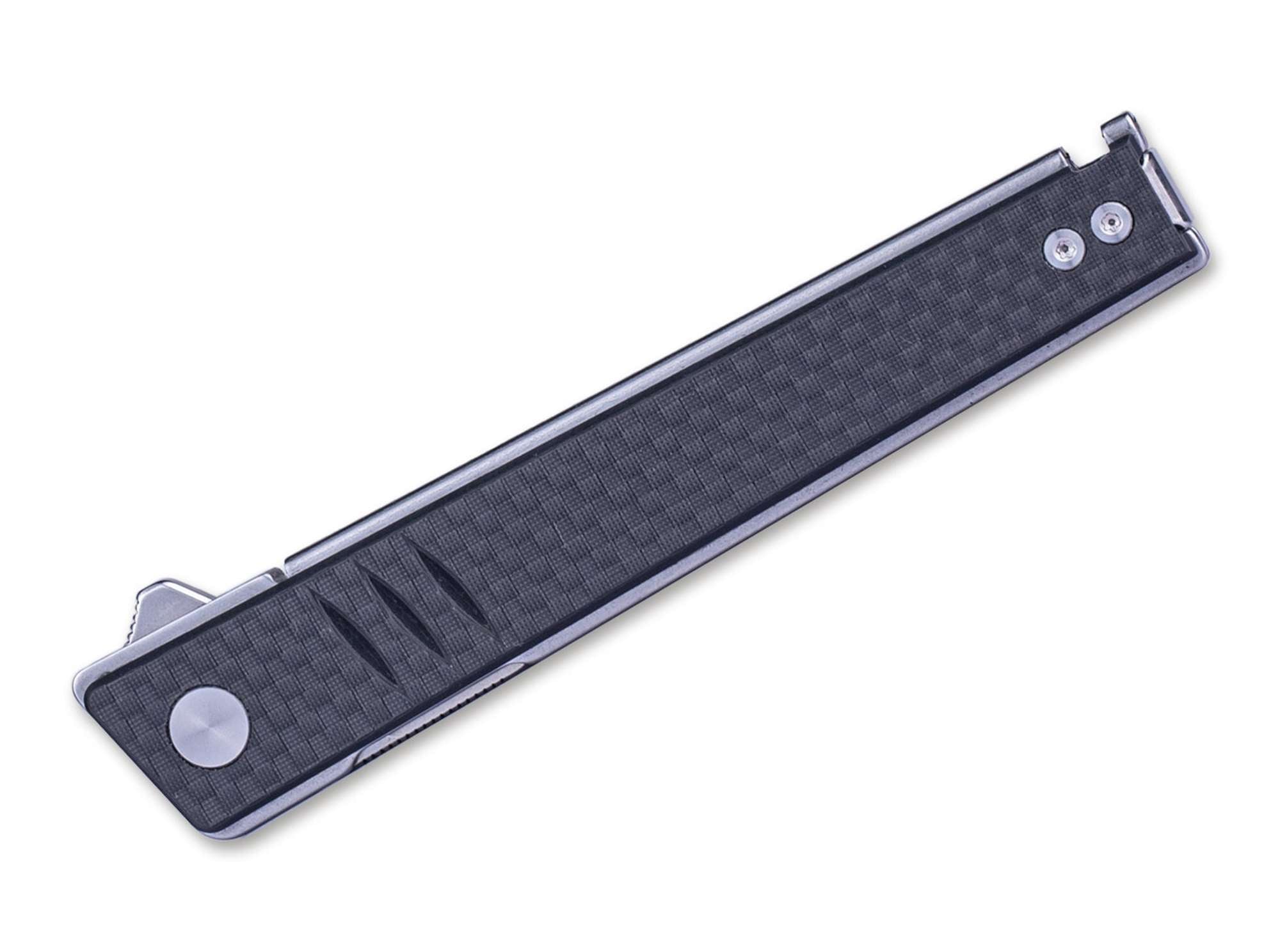 Briceag Kikashi G10 CF Black Real Steel- Maner G10 Carbon, Deschidere Flipper