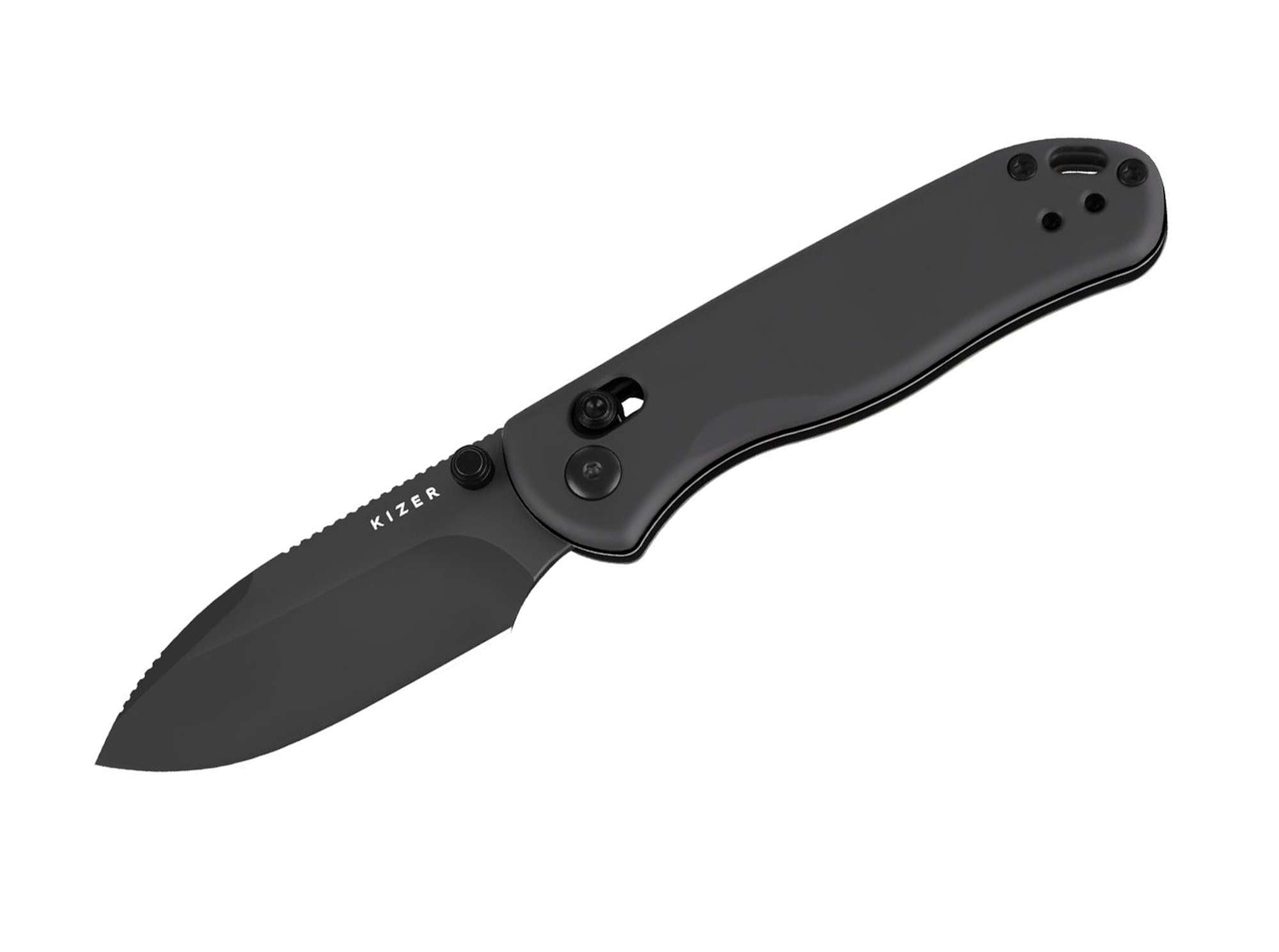 Briceag Kizer Drop Bear 2 Nitro-V All Black DLC – Cuțit EDC Tactic cu Clutch Lock