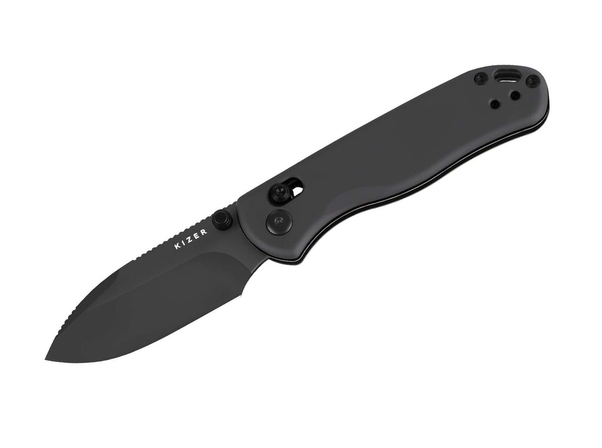 Briceag Kizer Drop Bear 2 Nitro-V All Black DLC – Cuțit EDC Tactic cu Clutch Lock