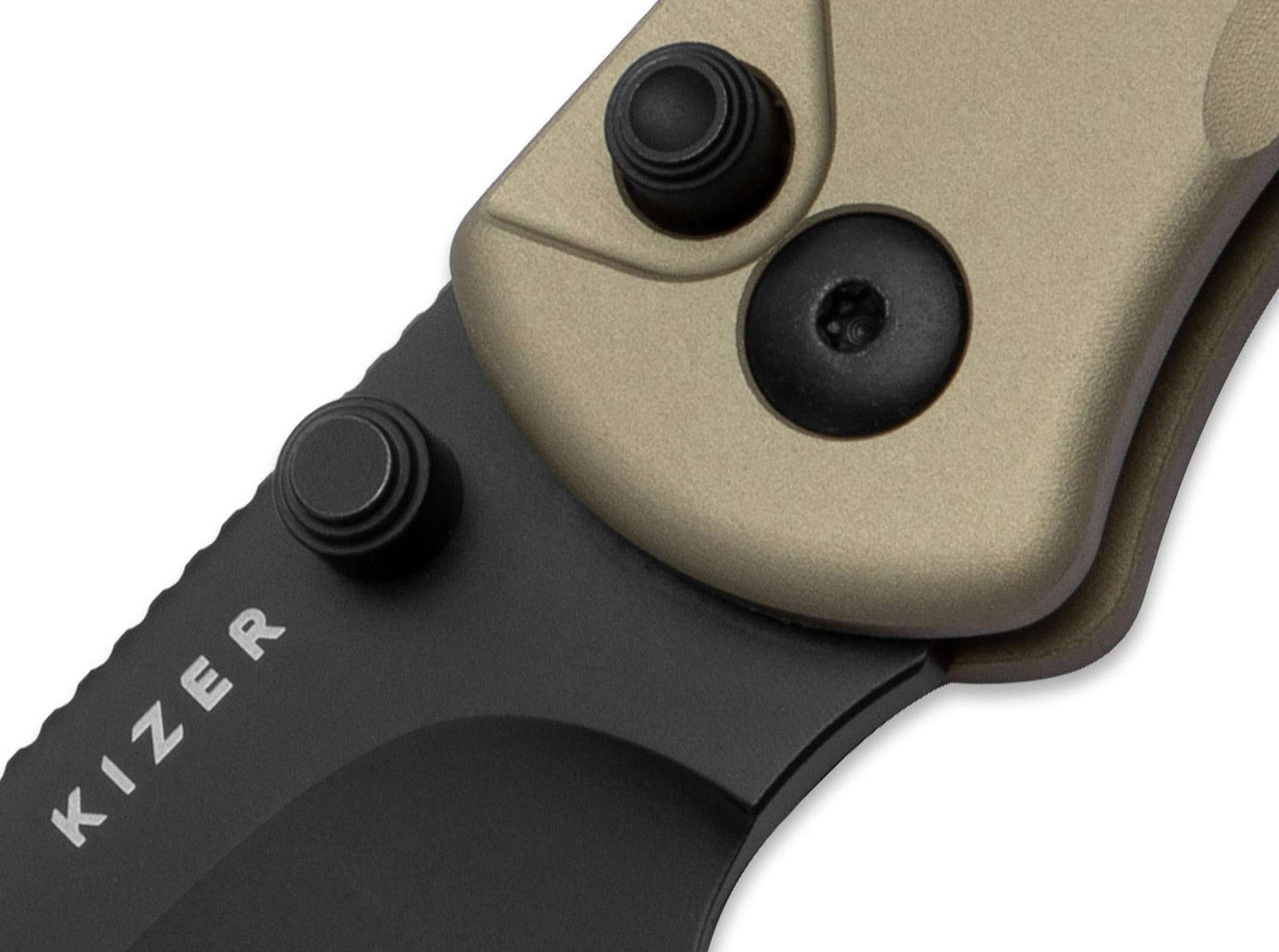 Briceag Kizer Drop Bear 2 Nitro-V Tan – Cuțit EDC Modern cu Button Lock
