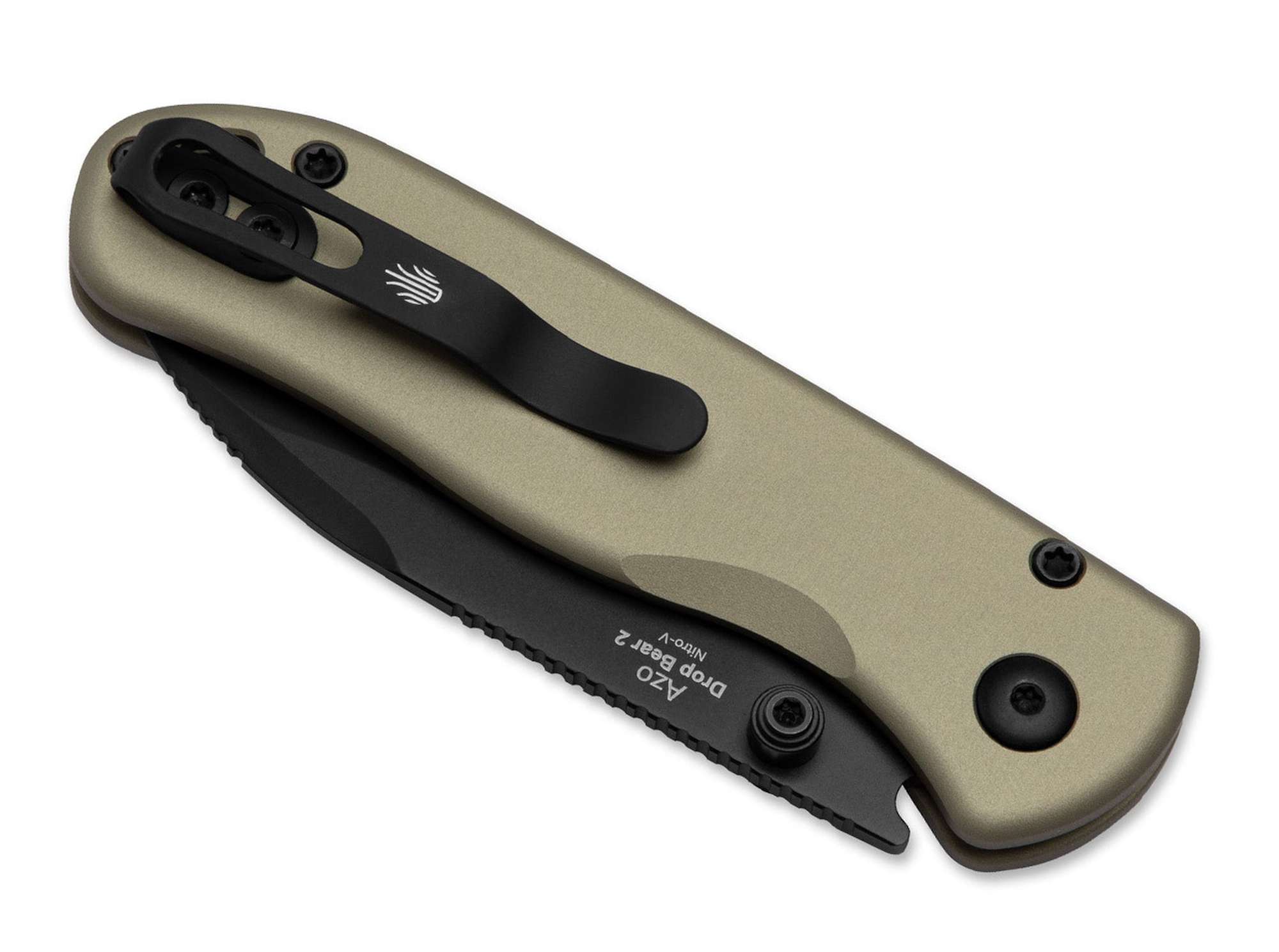 Briceag Kizer Drop Bear 2 Nitro-V Tan – Cuțit EDC Modern cu Button Lock
