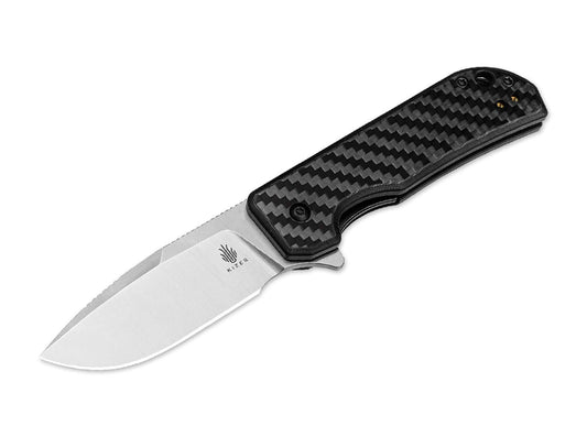 Briceag Kizer Nice Guy CF- Maner Carbon, Lama Droppoint