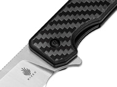 Briceag Kizer Nice Guy CF- Maner Carbon, Lama Droppoint