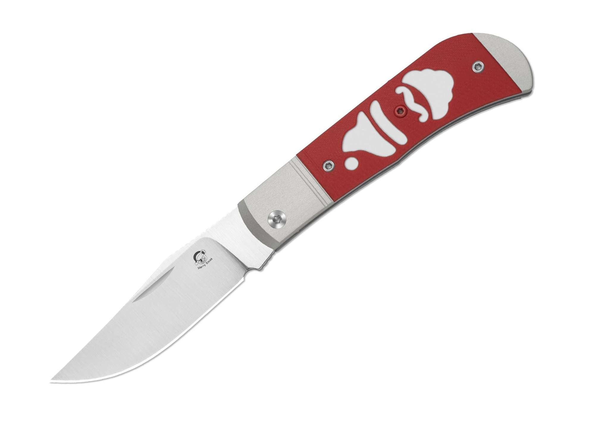 Briceag Kizer Trestle 14C28N Santa’s Red Nose – Cuțit EDC Slipjoint Ediție Specială
