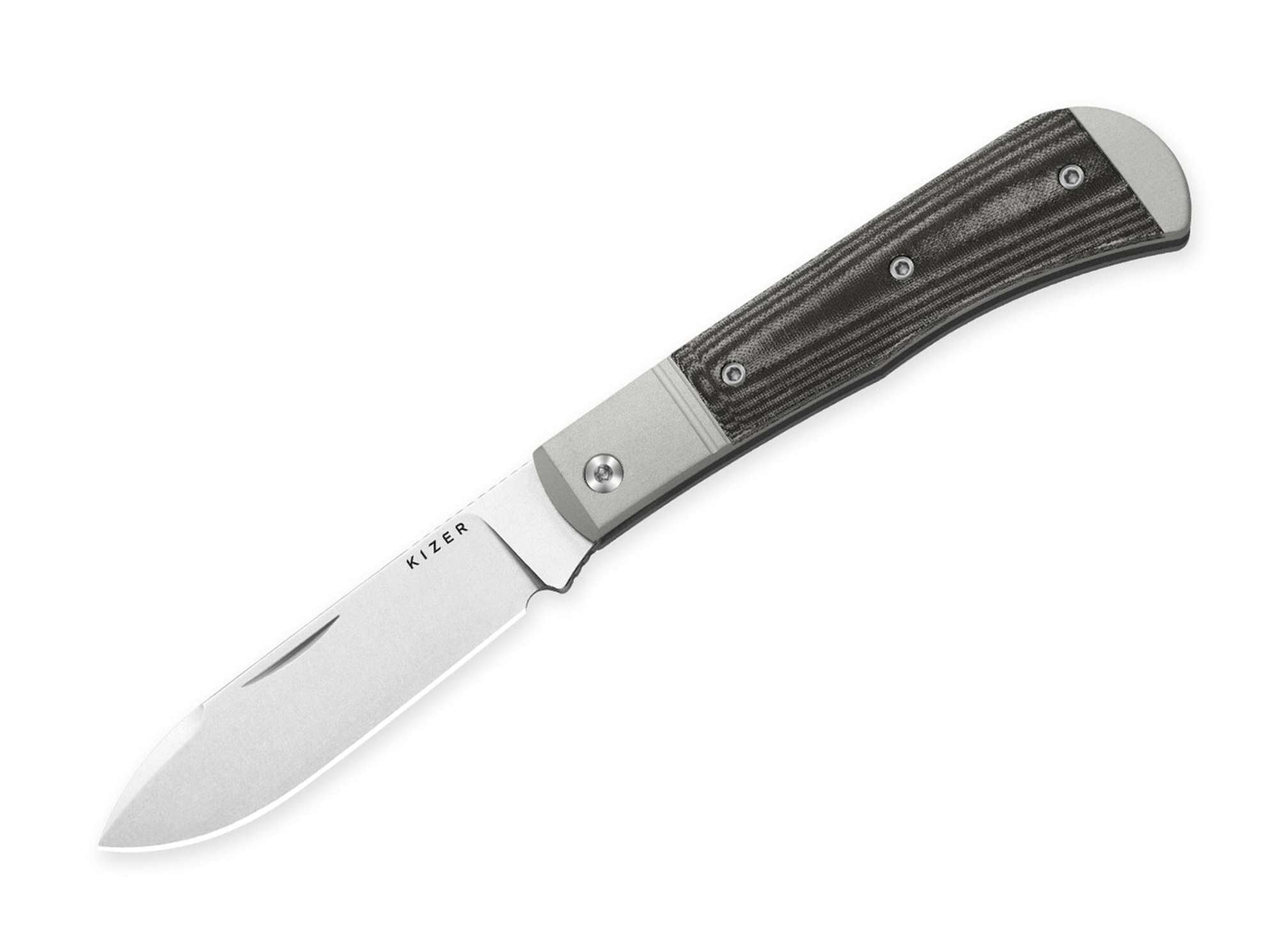 Briceag Kizer Trestle D Nitro-V Black UltreX Micarta – Cuțit EDC Slipjoint Modern