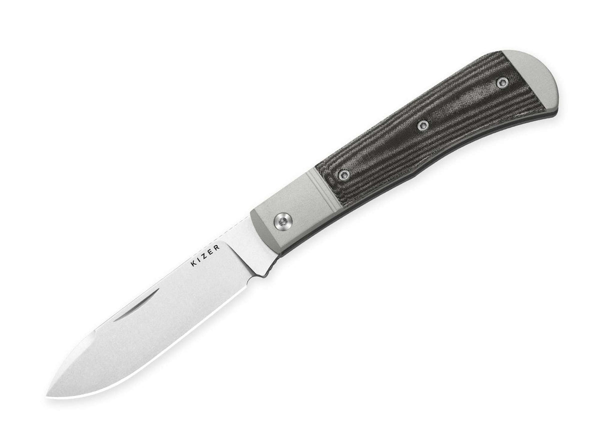 Briceag Kizer Trestle D Nitro-V Black UltreX Micarta – Cuțit EDC Slipjoint Modern