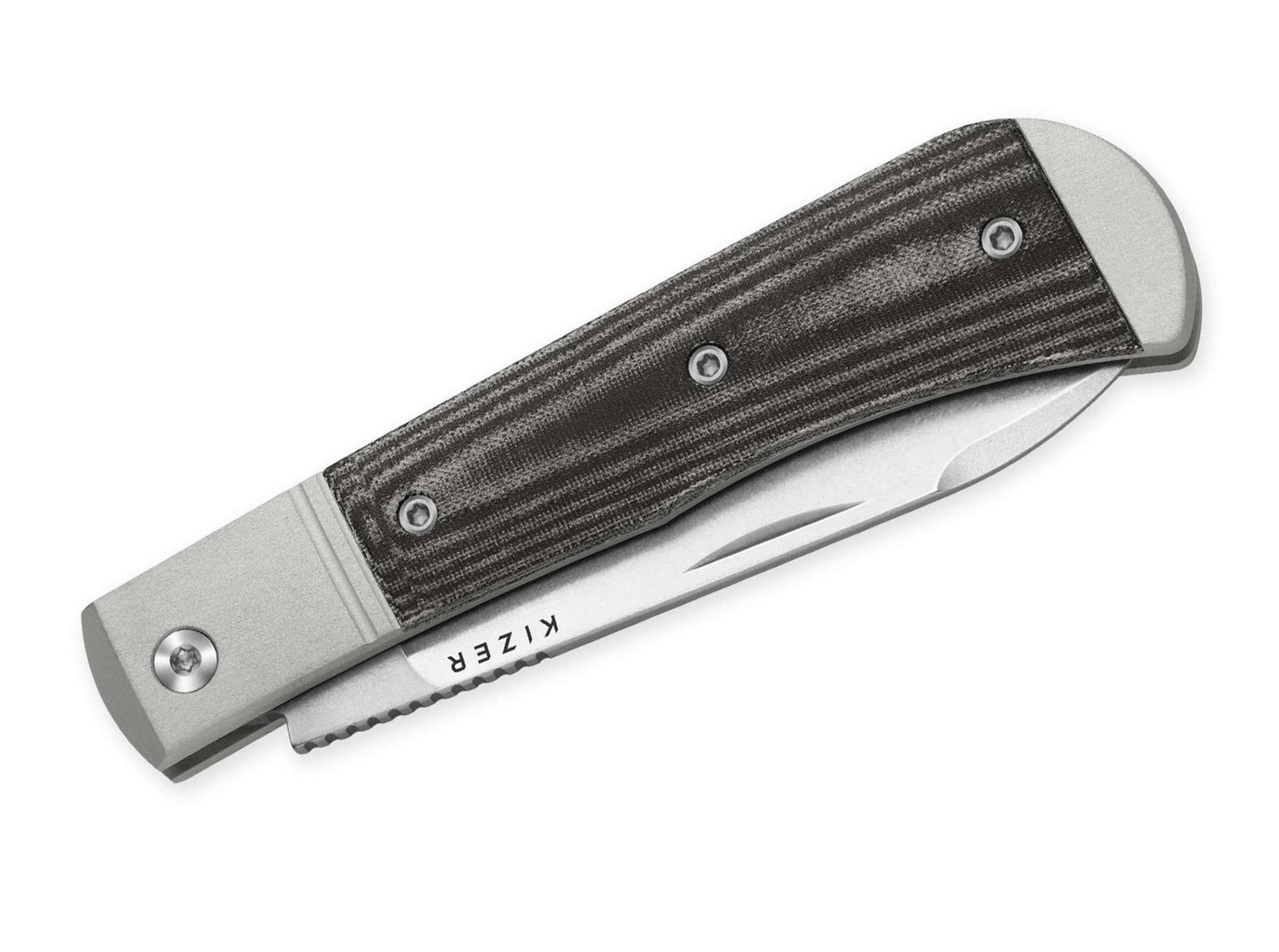 Briceag Kizer Trestle D Nitro-V Black UltreX Micarta – Cuțit EDC Slipjoint Modern
