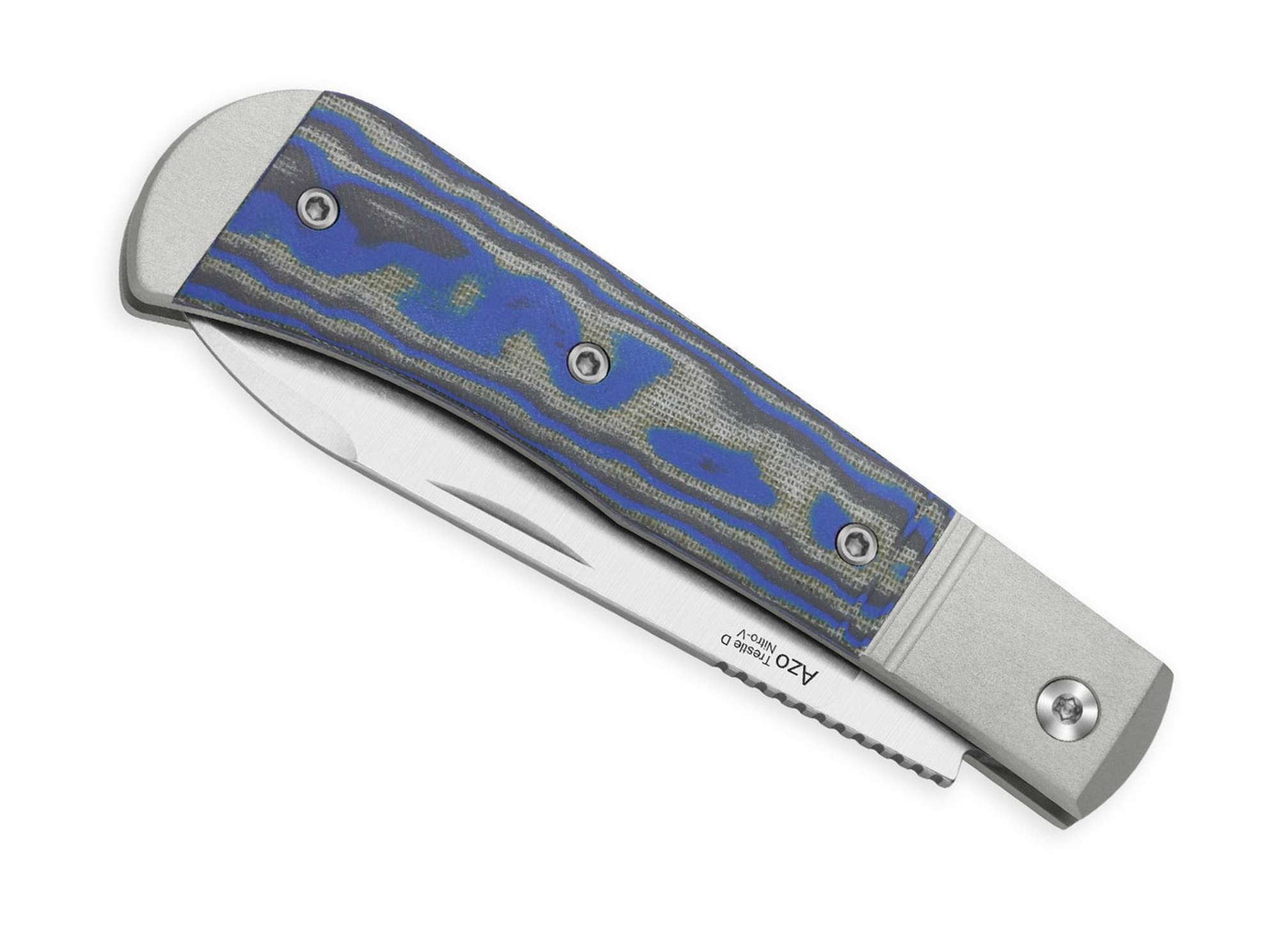 Briceag Kizer Trestle D Nitro-V – Cuțit EDC Slipjoint Modern cu Micarta și Aluminiu