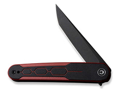 Briceag KwaiQ Milled G10 Burgundy & Black CIVIVI- Lama Tanto, Maner G10 Texturat
