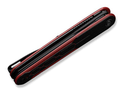 Briceag KwaiQ Milled G10 Burgundy & Black CIVIVI- Lama Tanto, Maner G10 Texturat