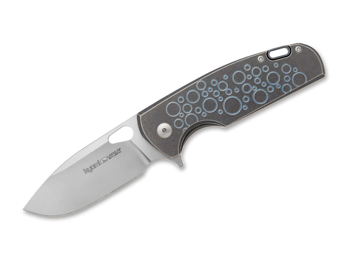 Briceag Kyomi Titanium Bubbles Blue Ltd. Edition Viper- Editie Limitata, Maner Titan Albastru