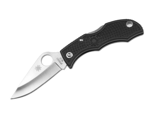 Briceag LadyBug 3 Black Plain Spyderco- Design Ultra-Compact, Prindere Breloc