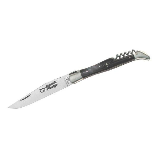 Briceag Laguiole Au Sabot - Oțel 12C27, Mâner Corn Bivol, Tirbușon