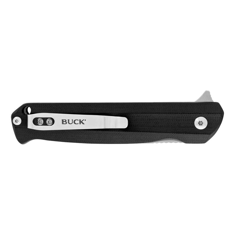 Briceag Langford Negru Buck - 7Cr17MoV, Linerlock G-10