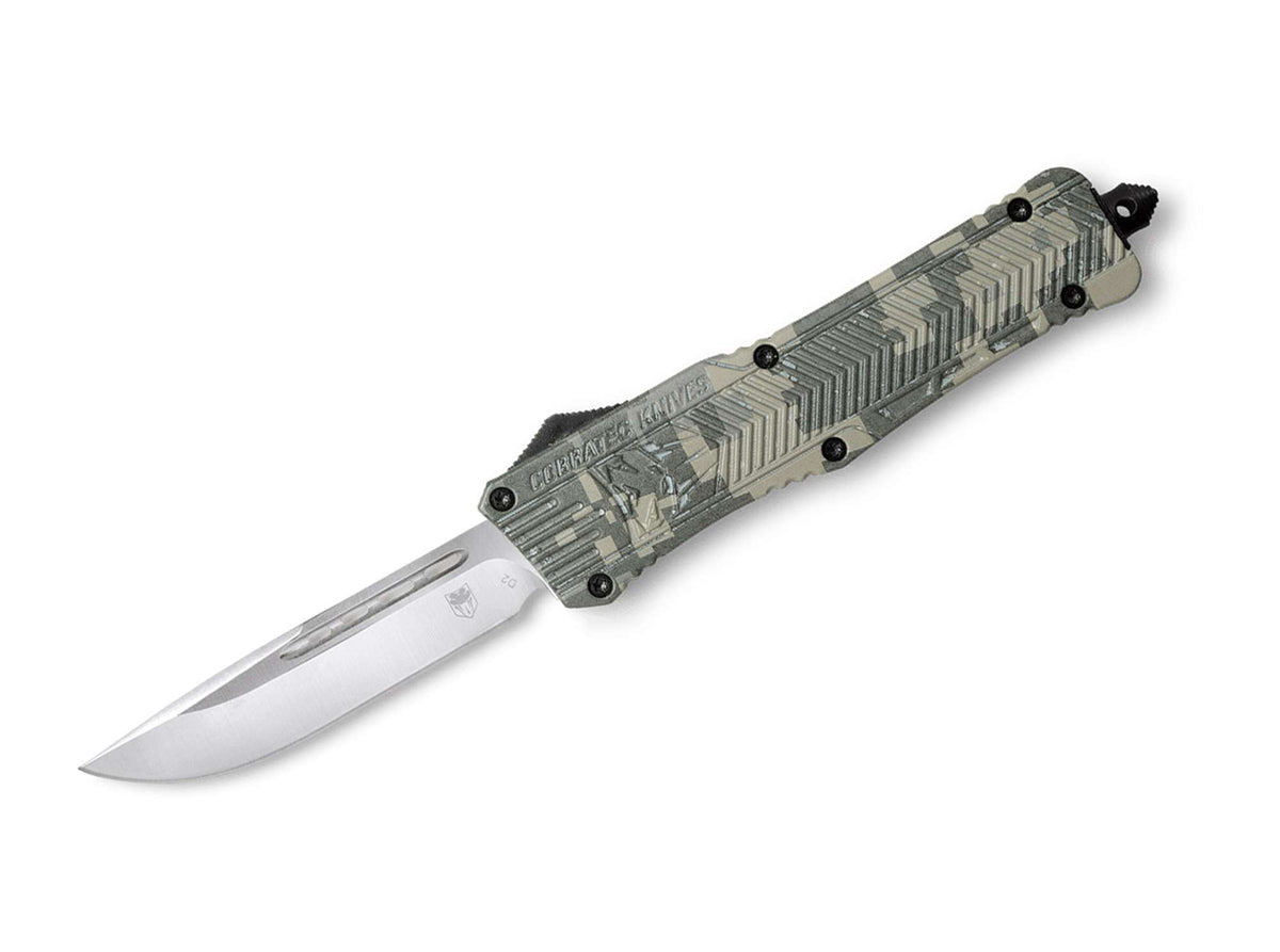 Briceag Large Army Digi Camo CTK-1 Drop CobraTec- Lama Drop Point D2, Mecanism OTF Rapid