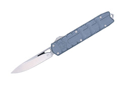 Briceag Large Enforcer Grey Drop Not Serrated CobraTec- Mecanism OTF, Lama M390