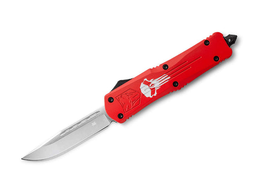 Briceag Large Red Punisher FS-3 Drop CobraTec- Maner Rosu, Lama Drop Point D2