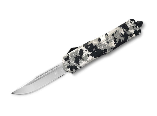 Briceag Large Winter Digi Camo FS-3 Drop CobraTec- Mecanism OTF, Lama D2 Drop Point