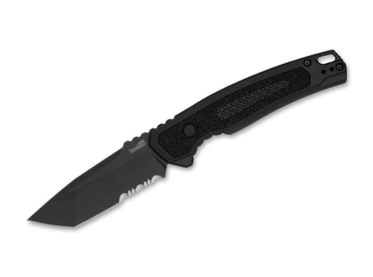 Briceag Launch 16 Aluminum Black Tanto Serrated Kershaw- Automat, CPM-M4