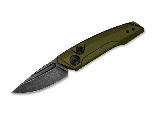 Briceag Launch 9 Aluminum Olive BW Kershaw- Mecanism Automat, Design Compact