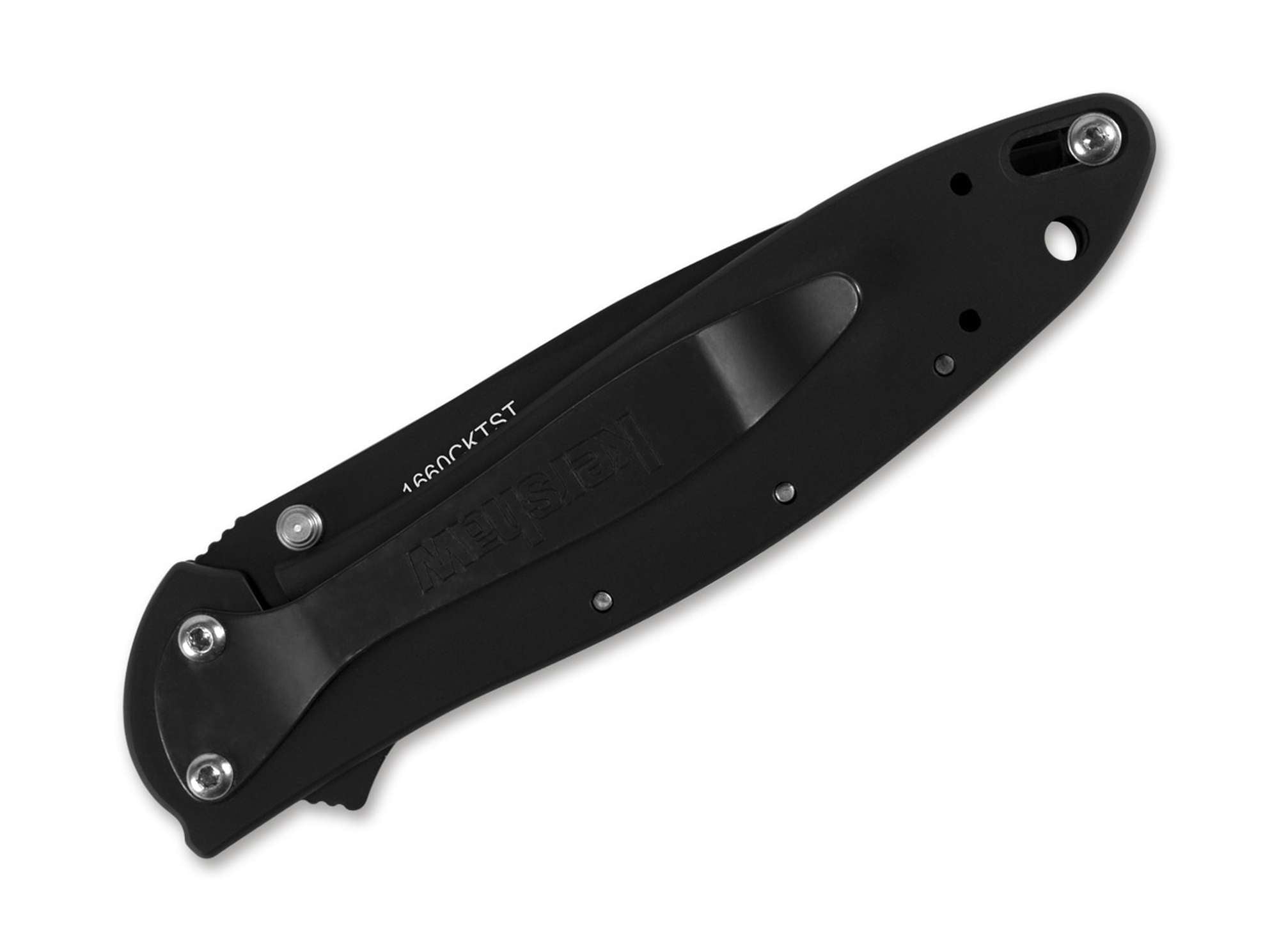 Briceag Leek Black Serrated Kershaw- Lama partial zimtata, Finisaj Cerakote