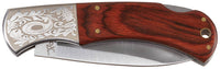 Briceag Lemn Ornat FoxOutdoor - Lama 3Cr13, Lungime 21cm