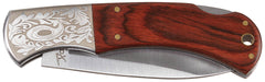 Briceag Lemn Ornat FoxOutdoor - Lama 3Cr13, Lungime 21cm