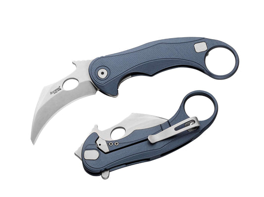 Briceag Leone Mid M390 Blue Aluminum LionSteel- Lama M390, Maner Aluminiu Albastru