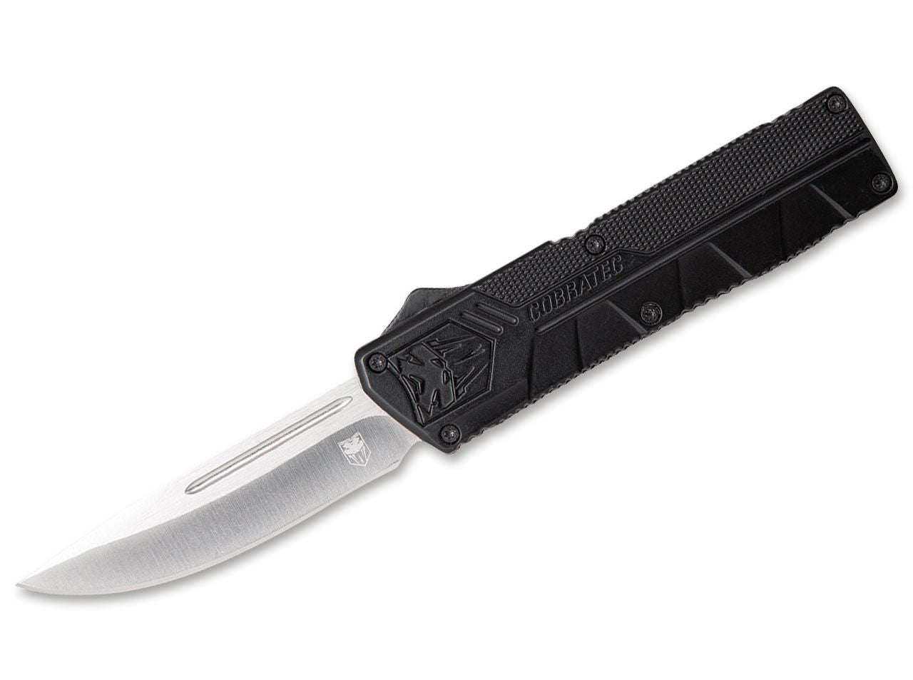 Briceag Lightweight Black OTF CobraTec- Lama D2, Mâner Aluminiu Robust