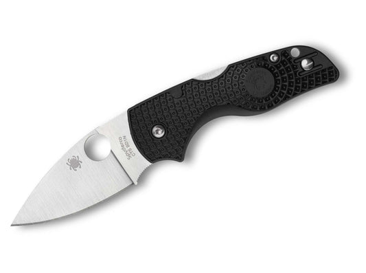 Briceag Lil’ Native Lightweight Black FRN PlainEdge Spyderco- Design Compact, Deschidere Rapida