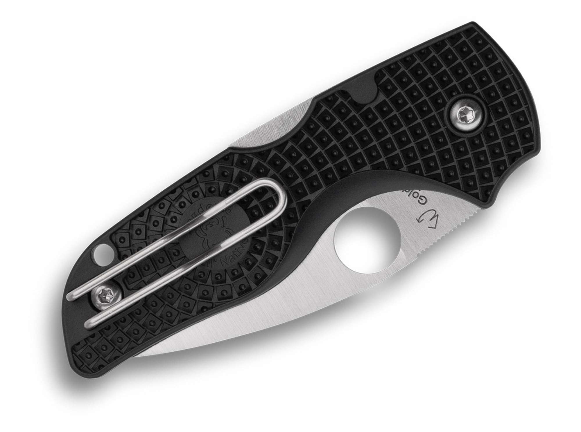 Briceag Lil’ Native Lightweight Black FRN PlainEdge Spyderco- Design Compact, Deschidere Rapida