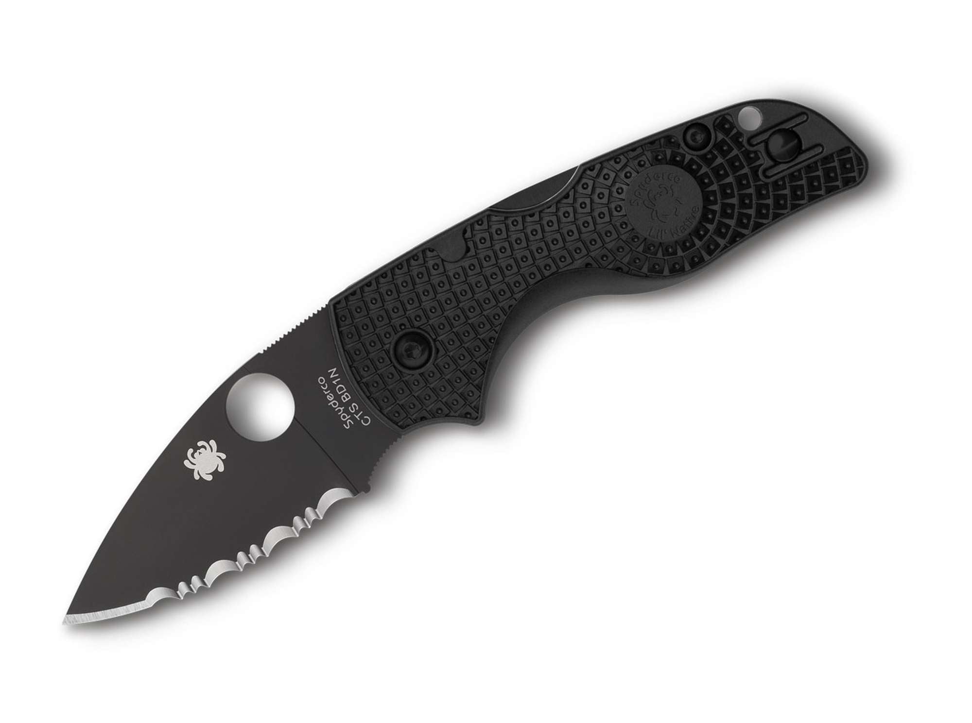 Briceag Lil’ Native Lightweight FRN Black Blade SpyderEdge Spyderco- Backlock, DLC