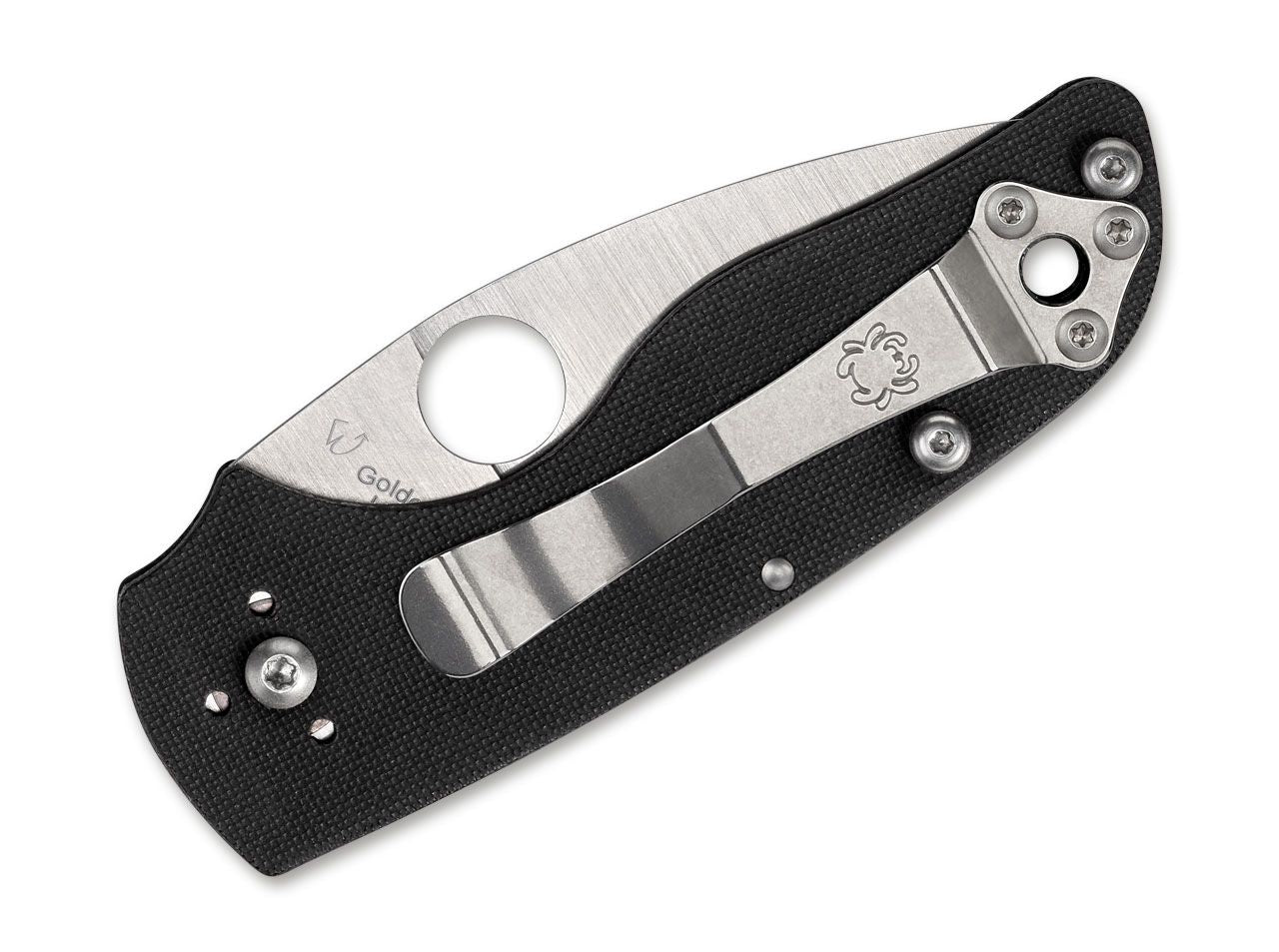 Briceag Lil' Native Slipit Black Spyderco- Lama CPM-S-30V, Maner G10 Texturat
