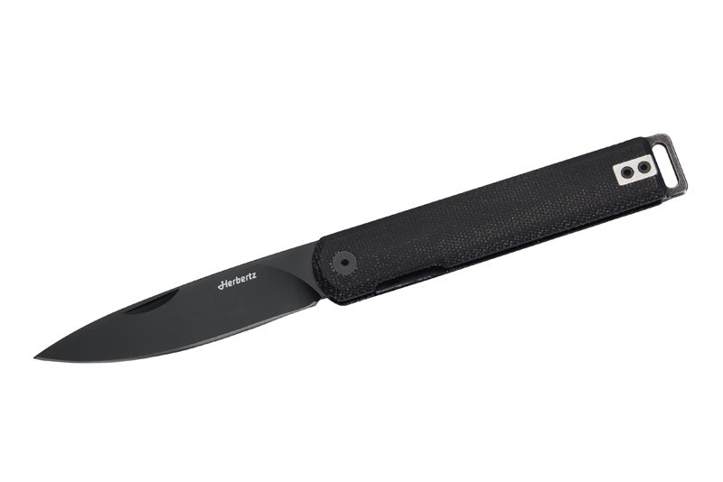 Briceag Liner Lock Negru Herbertz - Oțel D2, Mâner Micarta