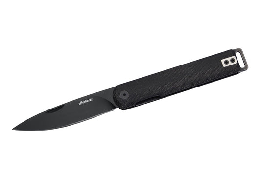 Briceag Liner Lock Negru Herbertz - Oțel D2, Mâner Micarta