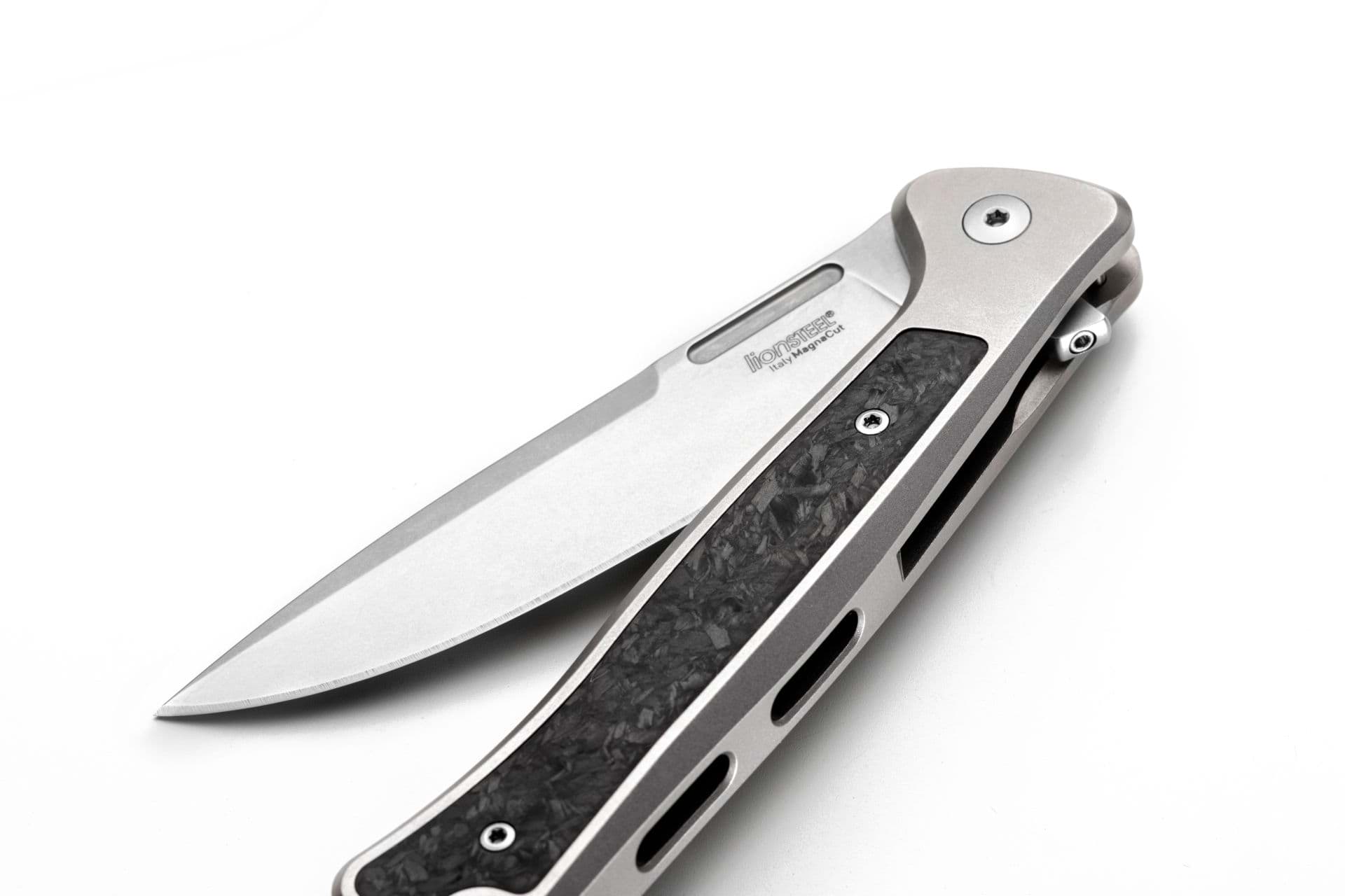 Briceag LIONSTEEL SKINNY GREY TITAN LionSteel- Maner Titan, Blocare Framelock