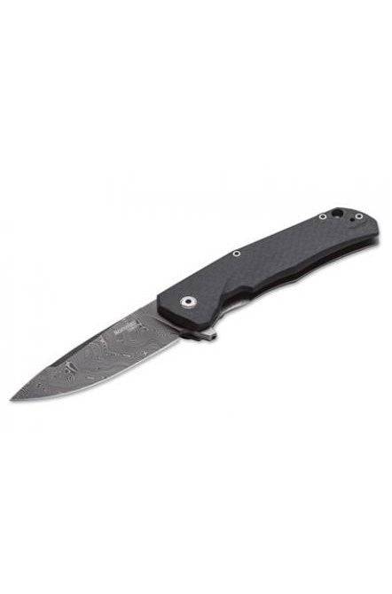 Briceag Lionsteel T.R.E. Damascus Raindrop Carbon