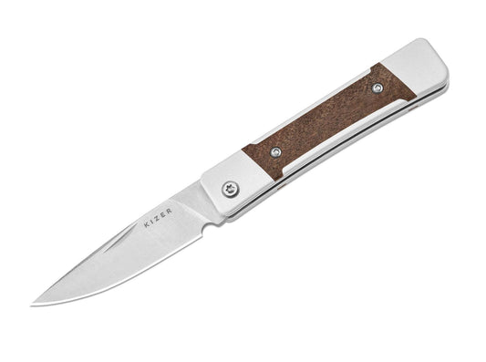 Briceag Little Grand Nitro-V Aluminum & Mkuruti Kizer- Compact, Slipjoint