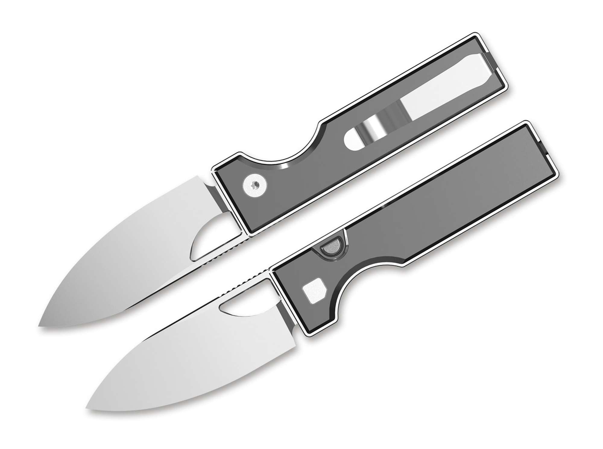 Briceag Little Ringbo AEB-L Aluminum Kizer- Lama AEB-L, Blocare Button Lock